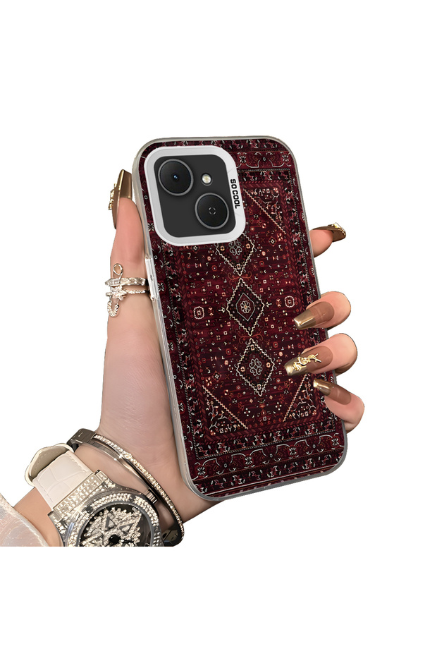 Tecno Spark 40C Compatible Silicone Edge Hard Back Anti-Fall Phone Case with Fars Pattern
