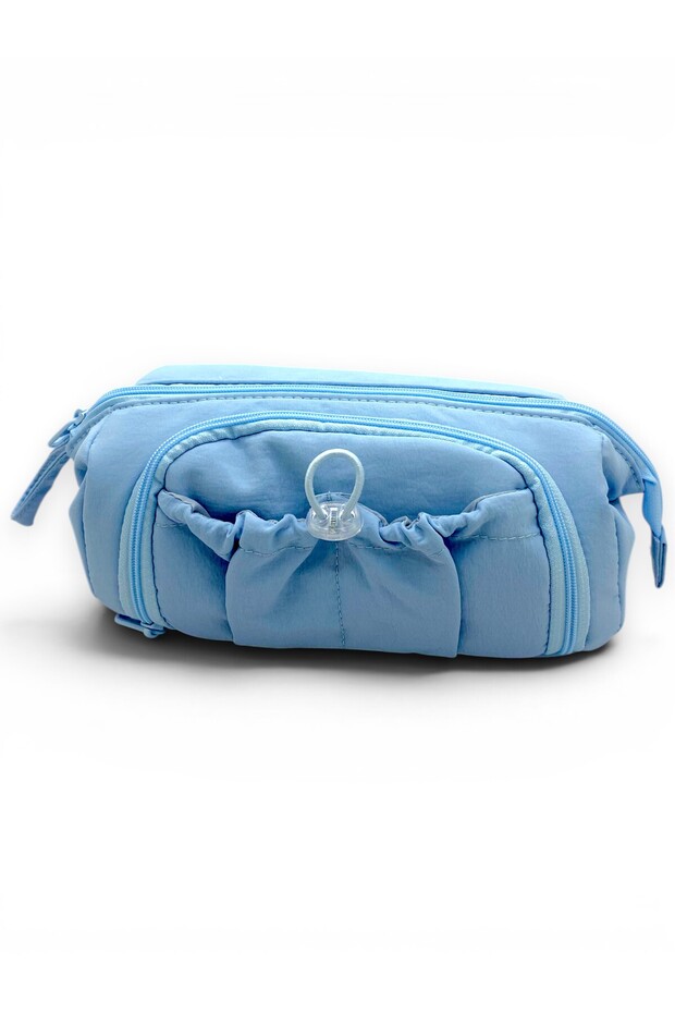 Pencil Case Multifunctional Large Capacity Travel Makeup Bag Pen Holder - Blue