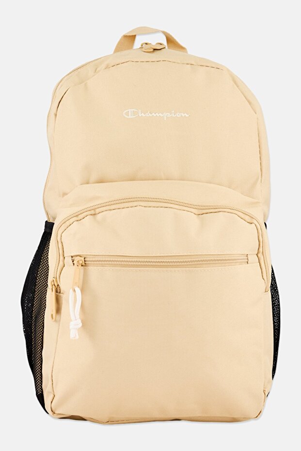 Men Embroidered Logo Phase Backpack, Beige