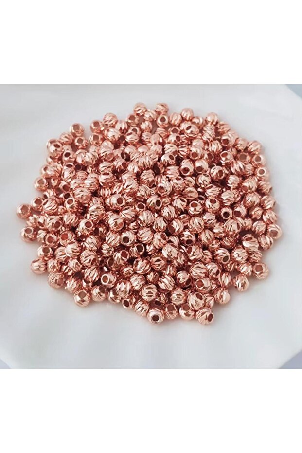 6 mm 50 Pieces Rose Dorika Non-Tarnishing Bead Spacer