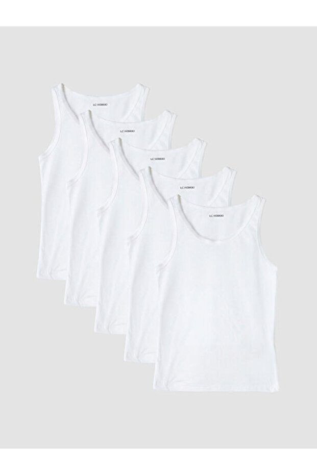 Esvab • Modern & Distinctive U Roba Collar Girls' Underwear Undershirt 5-Pack