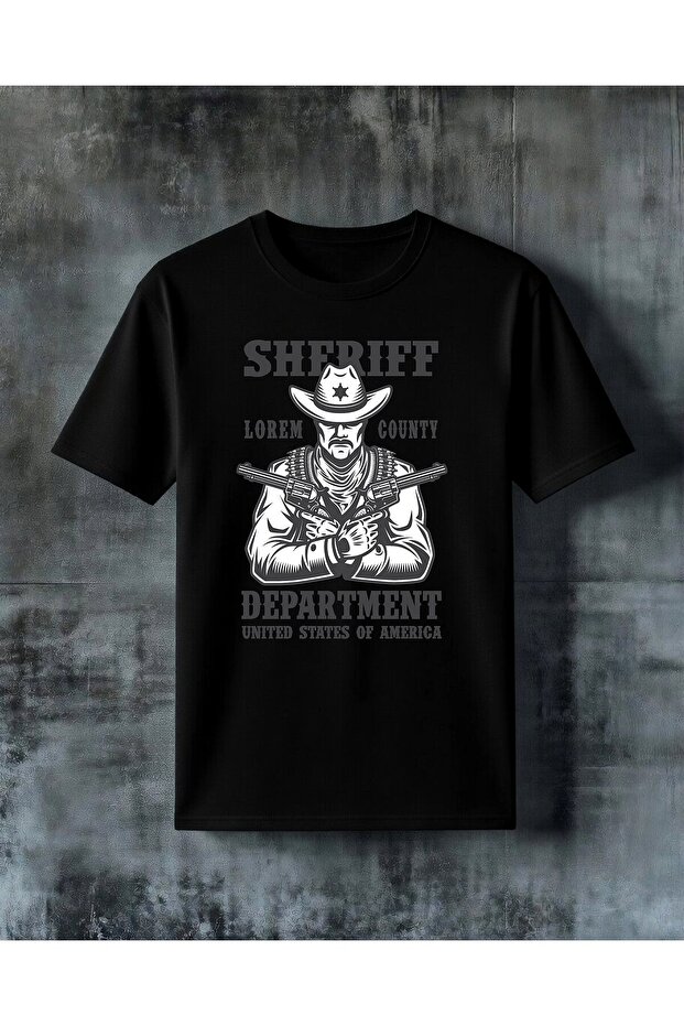 Sheriff Cowboy Printed Oversize T-Shirt