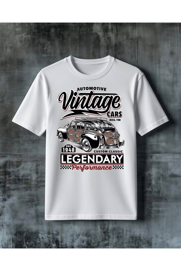 Vintage Cars Legendary Printed Oversize T-Shirt