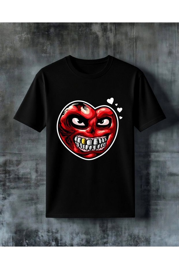 Red Apple Sinistr Yuz Printed Oversize T-Shirt