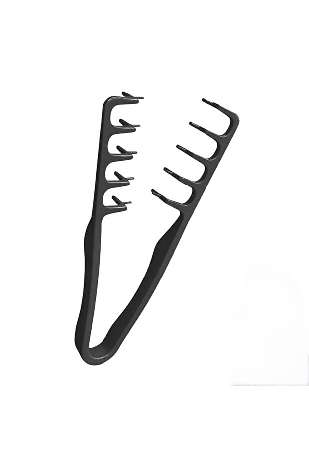 black Volumizing Wide-Tooth Hair Styling Comb for Men, ABS Plastic with Textured Grip, Ideal for All