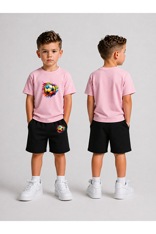 Children's T-Shirt and Shorts Set Printed Cotton Summer Combination