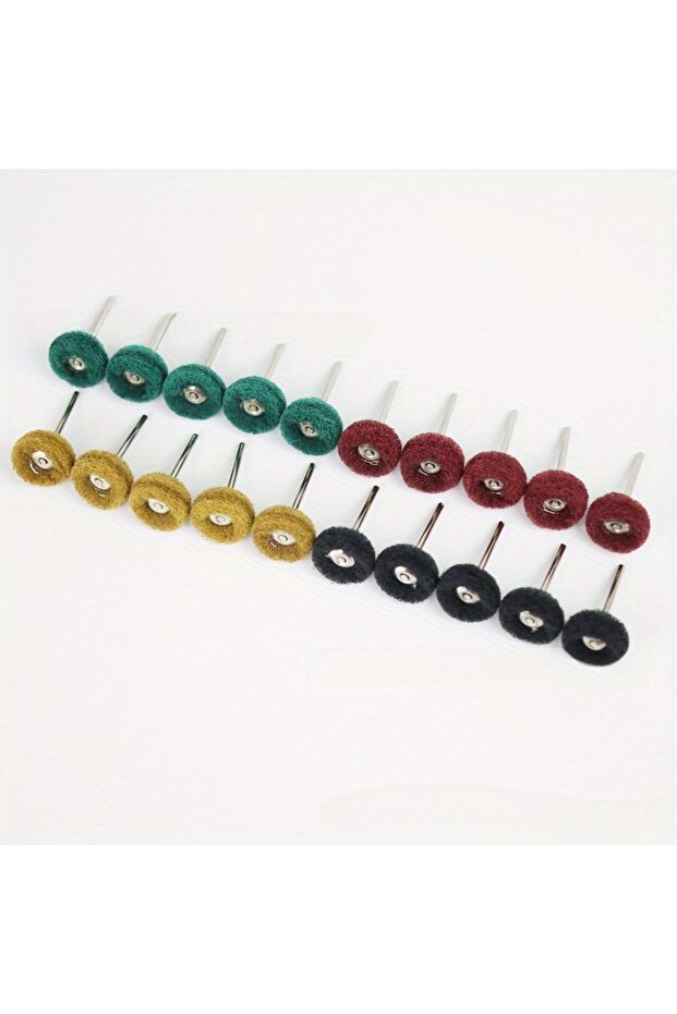 Mixed-20pcs 20pcs Mini Drill Abrasive Brush Nylon Buffing Polishing Wheel with about 25mm Shank Gri