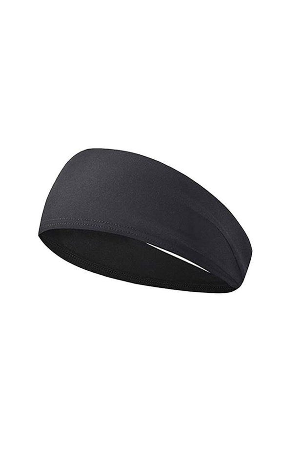 black 5Pcs Sport Elastic Headbands Yoga Sweatband For Men Women Outdoor Gym Running Hair Band