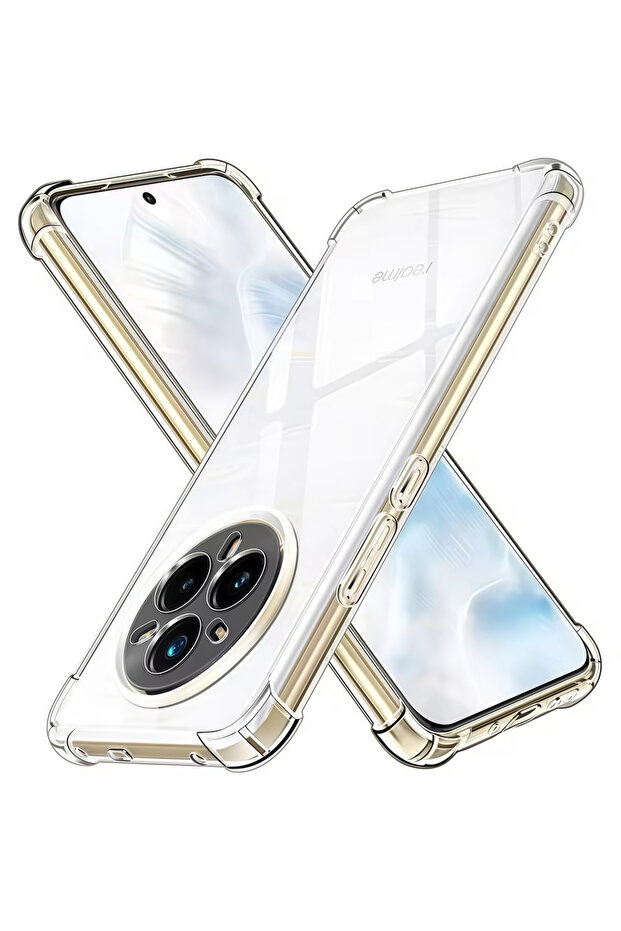 realme 14 Pro+ Silicon Clear Shockproof Transparent Case For 16 15 14 13 12 11 10 9 8 Pro+ 12 Lite