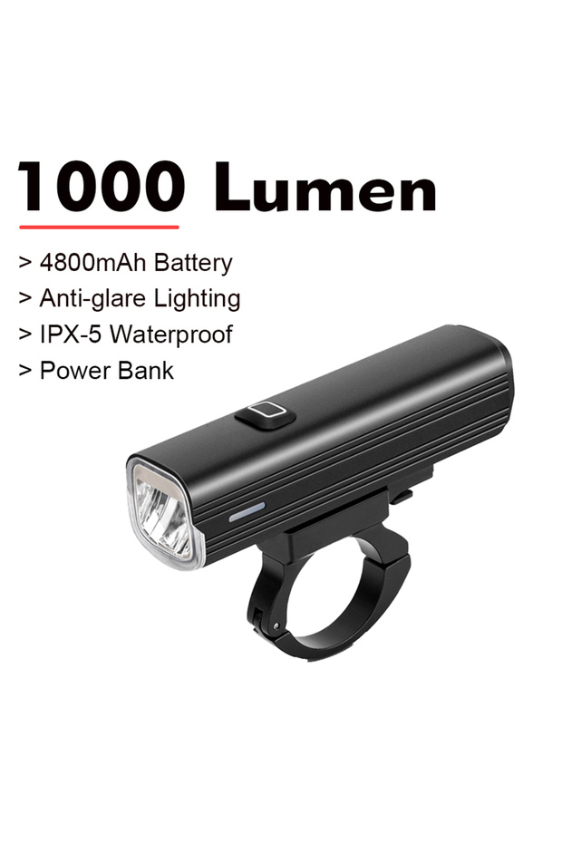 LIG520-OTG NEWBOLER Bicycle Light 1000Lumen Bike Headlight Power Bank Flashlight Handlebar USB Charg