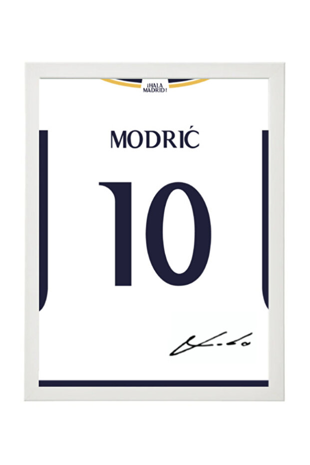 Luka Mudric Real Madrid 2023-24 Autographed Jersey Poster with Frame 30x40cm