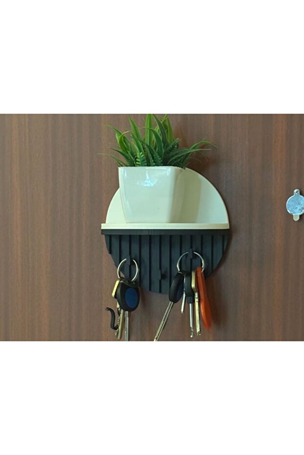 Modern Round Wall Rack and Key Holder Organizer - Dual Color Hanger Rack