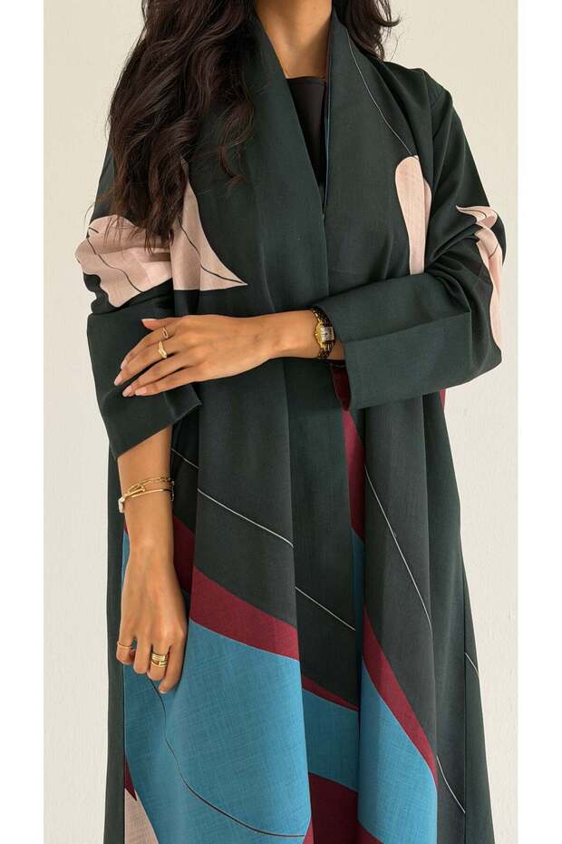 mwt1131 عباية طباعة printed abaya - 7