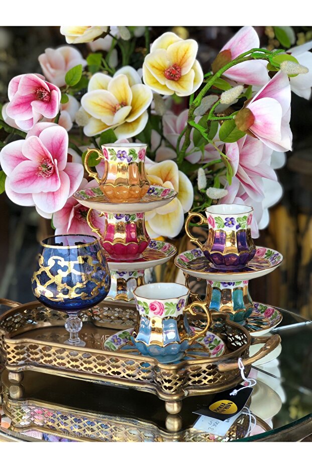 Porcelain Hand Painting Bigold 6Li Coffee Cup Set