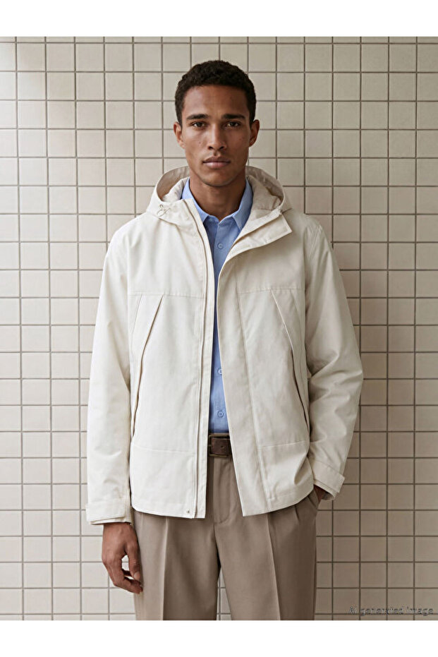 Esvab • Modern & Distinctive Comfortable Fit Hooded Men's Raincoat