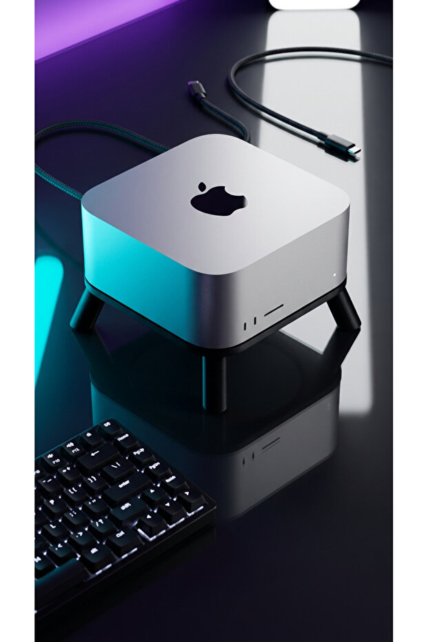 Mac Mini M4 Stand - Desktop Riser Bracket - 3