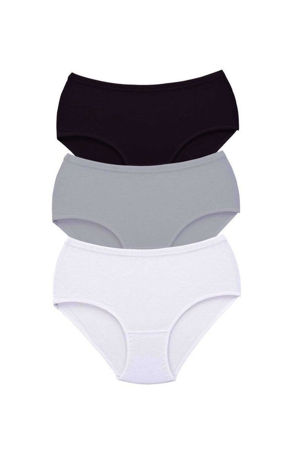 Glb-Stl41414 3 Pieces Tutku Women's High Waist Bato Thick Rubber Panties S6