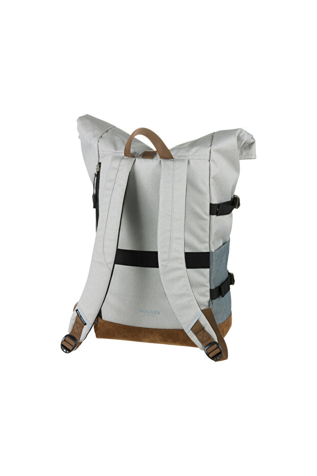 ROLLUP BACKPACK TWO-TONE LIGHT GREY-GREY WALKER - 2
