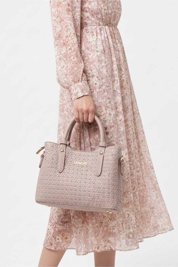 Stylish Modern Mink Knitted Women's Shoulder Bag Practical Shoulder Bag for Daily Use