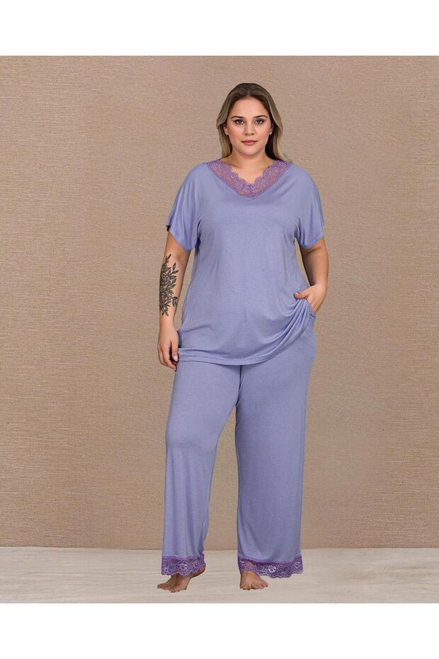 Short Sleeve Plus Size Women's Pajama Set