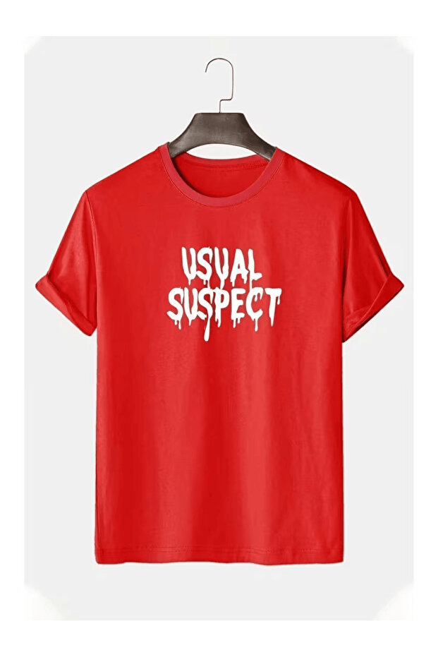 Usual Suspect Themed Graphic Printed T-Shirt