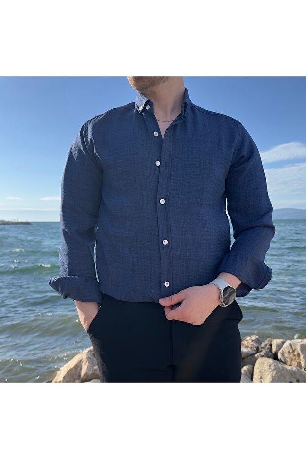 Crinkle Linen Shirt