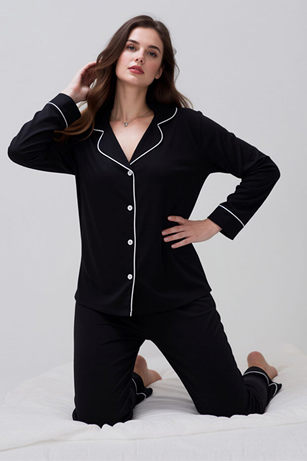 Women's Boxed & Long Sleeve Modal Pajama Set - Soft Breathable Fabric