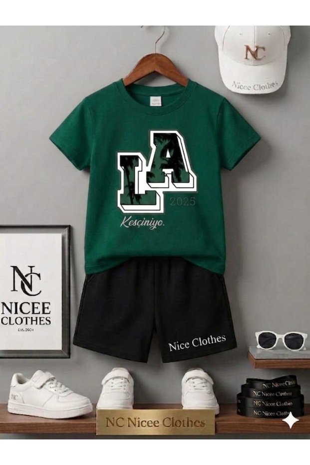 Summer Children's T-Shirt Shorts Unisex (Kes China Print)