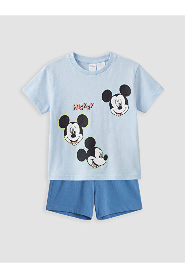 Quality Pieces from Çelebi Store: Mickey Mouse Printed Baby Boy Shorts Set