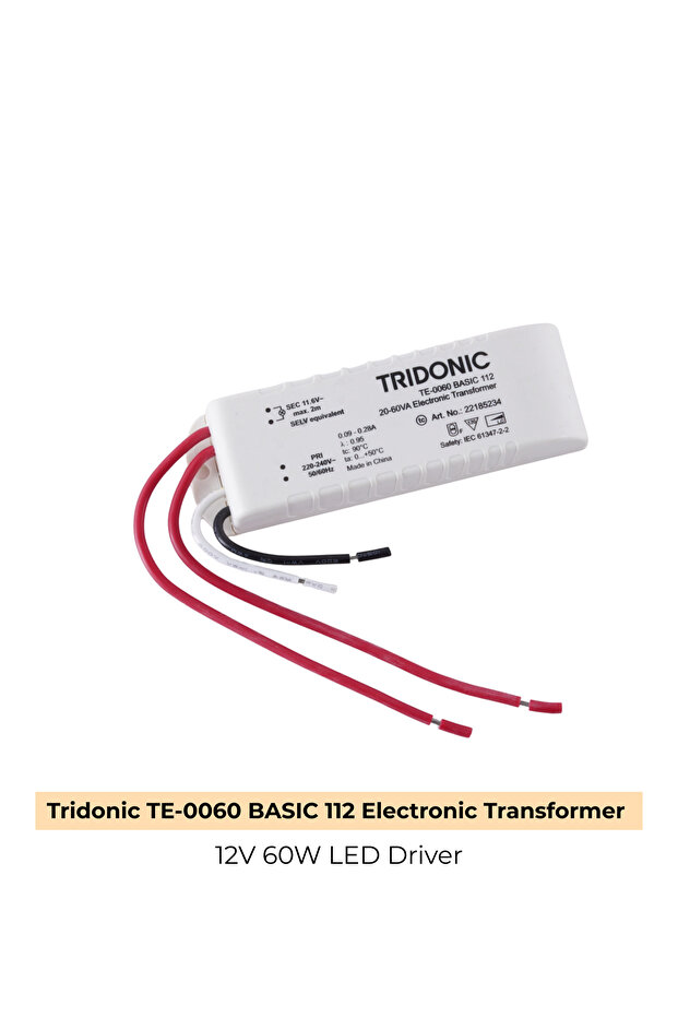 TE-0060 BASIC 112 Electronic Transformer 12V 60W LED Driver