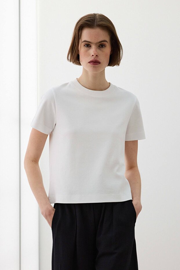 Supima® Pamuk İnterlok Basic Tshirt