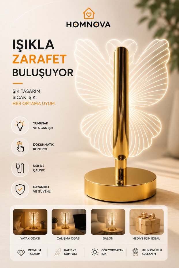 Led Table Lamp Touch Decorative Night Light