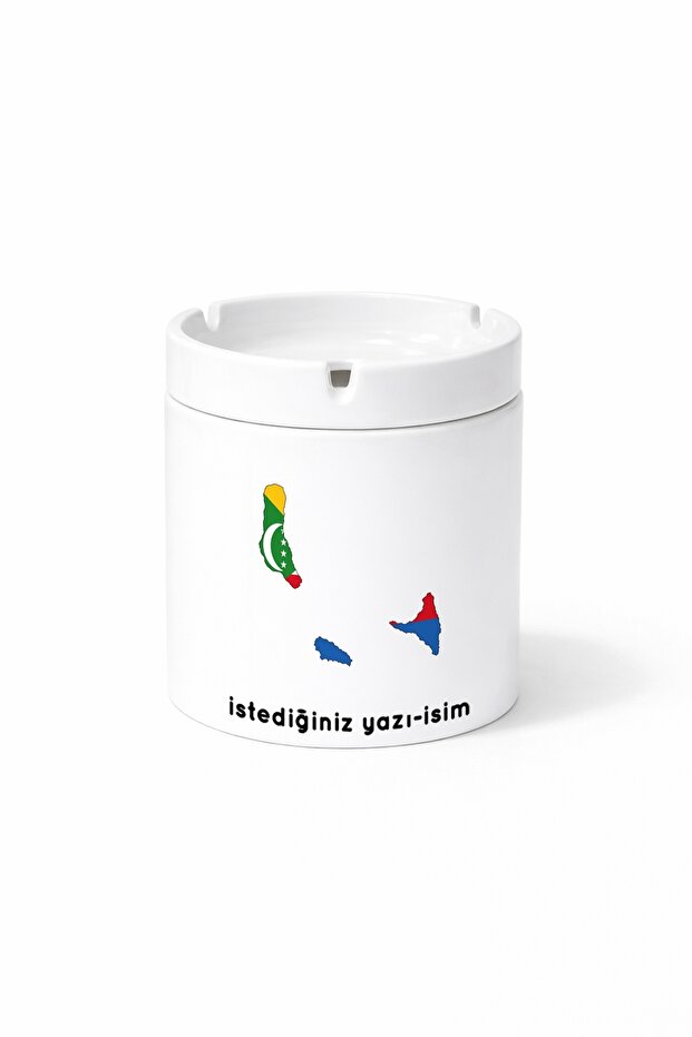 Flag Comoros Flag Comoros Illustration Country Printed Ashtray Ashtray Gift