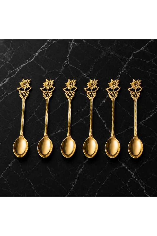 6-Piece Figured Teaspoon - Patterned Teaspoon - 3