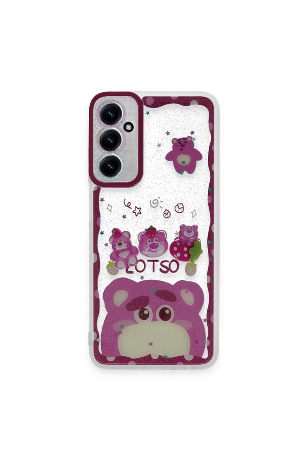 Samsung Galaxy A05S Compatible Case Sweet Patterned Silicone Cover - Pink