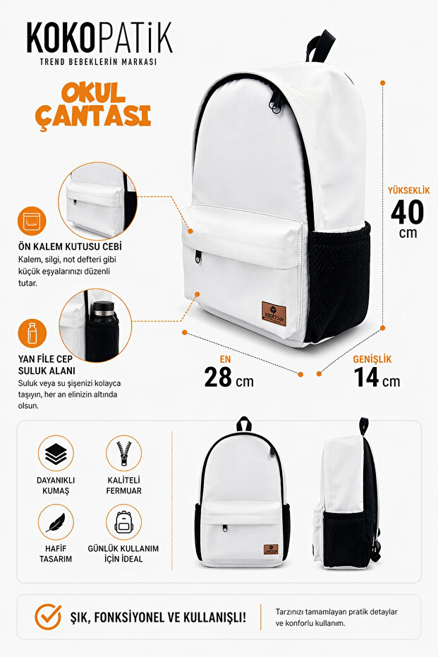 Wise Patterned School Bag - 4