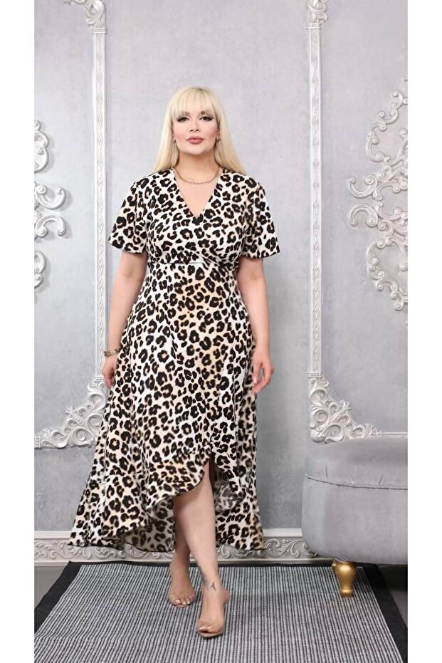 Black Floral Print Ruffle Plus Size Dress
