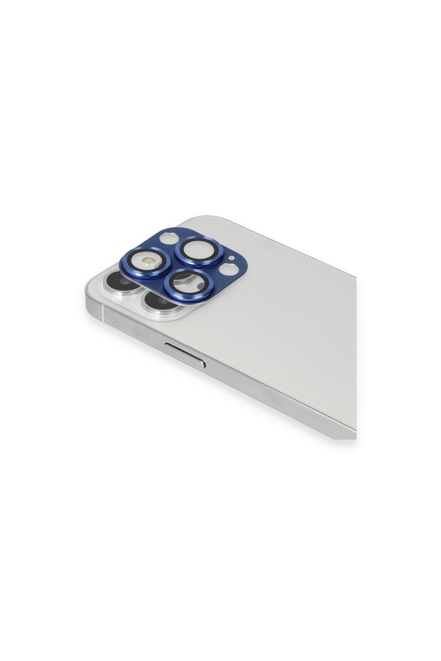 عدسة كاميرا من الألومنيوم متوافقة مع هاتف Apple iPhone 13 Pro Max - أزرق داكن