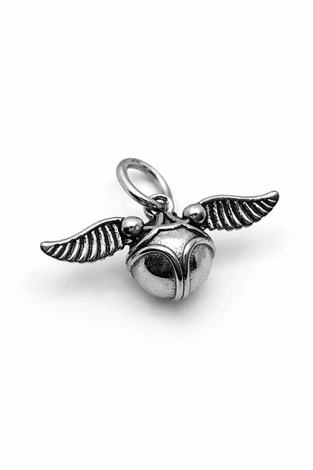 Kanatlı Kalp Çelik Charm