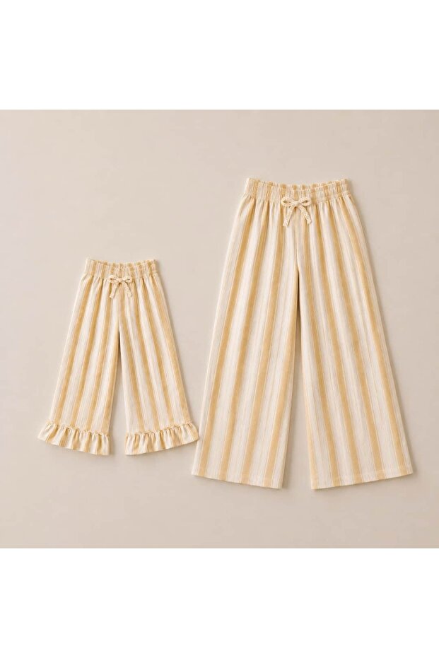 Mother - Daughter Muslin Fabric Pants Combination
