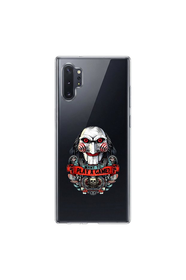 Samsung Galaxy Note 10 Compatible Horror 7 Design Transparent Case
