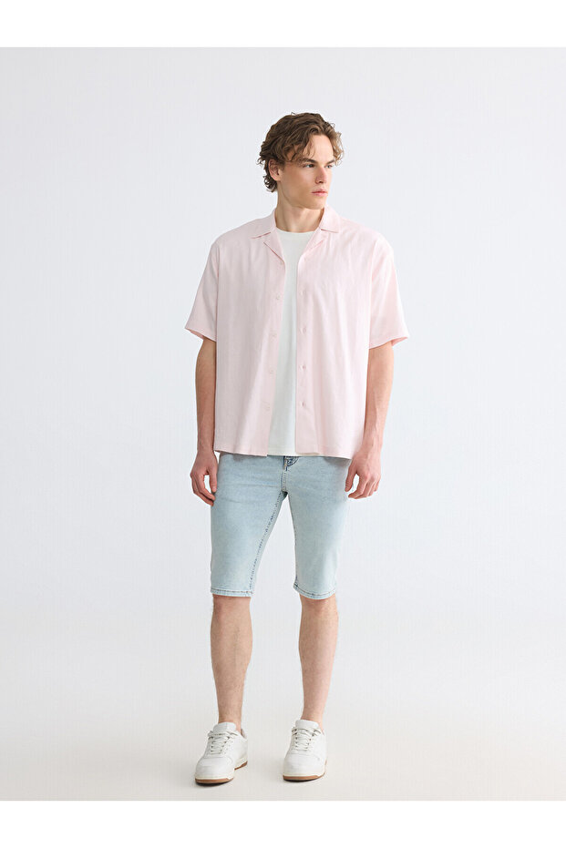 Nevavm Regular Fit Men's Jean Shorts with Difference