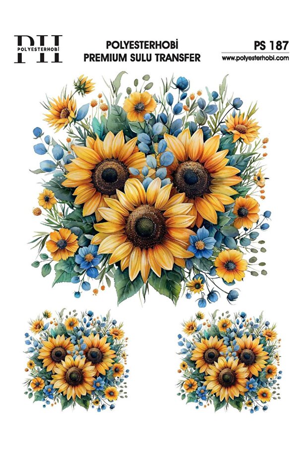 Premium Water Transfer 25X35 cm Flower Patterned Ps 187