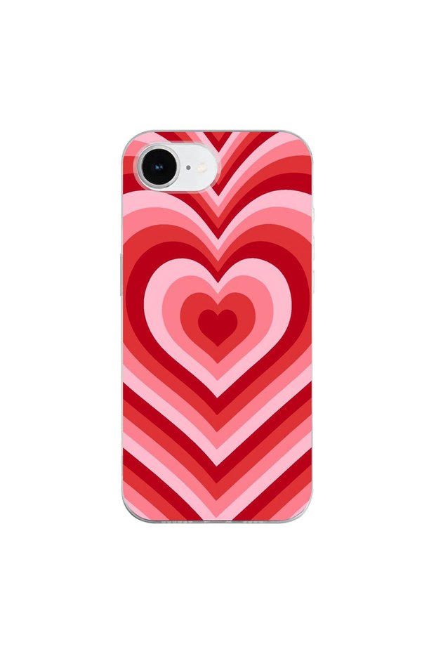 حافظة شفافة متوافقة مع iPhone 16e بتصميم Heart 3