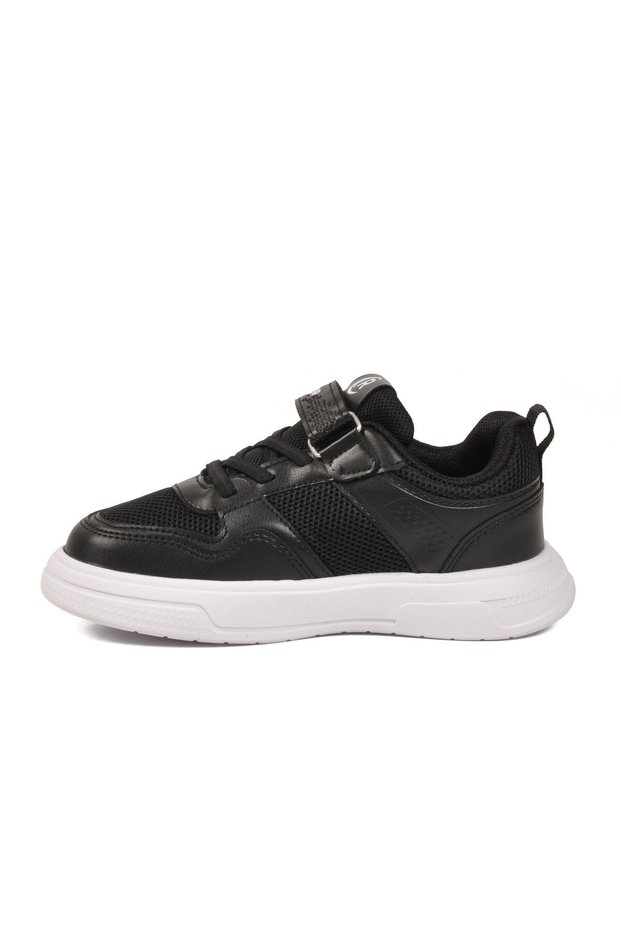 Black-White Lightweight Velcro Children's Sports Shoes Reyber 026 F