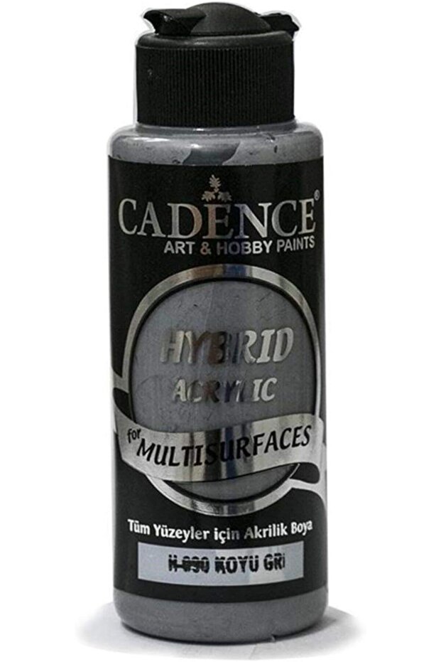 Acrylic Paint Multisurface | All Purpose Paint & Universal Paint Suitable for All Surfaces | Water-Based 120 ml (Dark Grey)