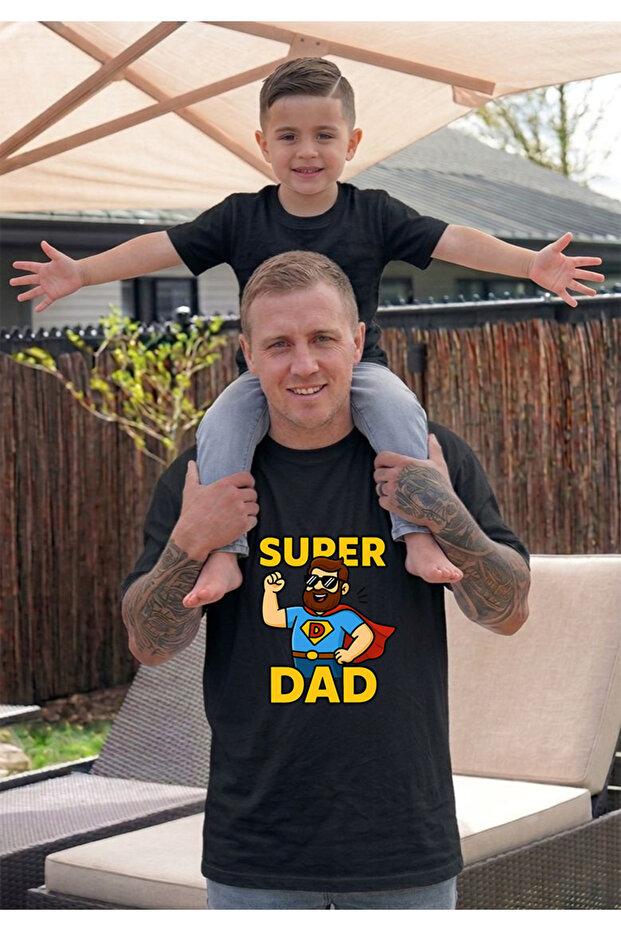 Father's Day Concept - Super Dad T-Shirt Oversized 100% Cotton T-Shirt