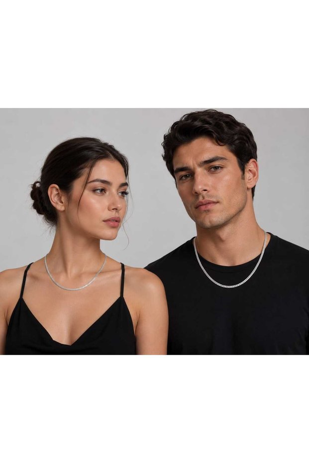 Sevra Steel Chain Necklace, Make Your Own Combination