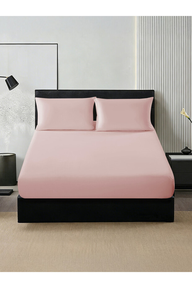 Fitted Sheet Set – 180x200 cm King Size, 1 Sheet + 2 Pillowcases, 35 cm Deep Pocket