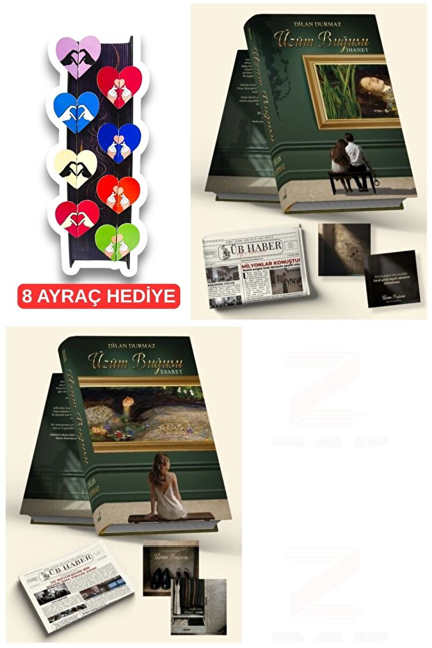 Dilan Durmaz 1-2 Ciltli-2 Kitap Set-8'li Özel Tasarım Kalp Ayraç Hediyeli